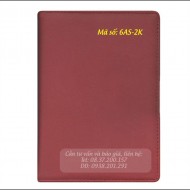 Sổ bìa da trung cấp màu đỏ 6AS-2K