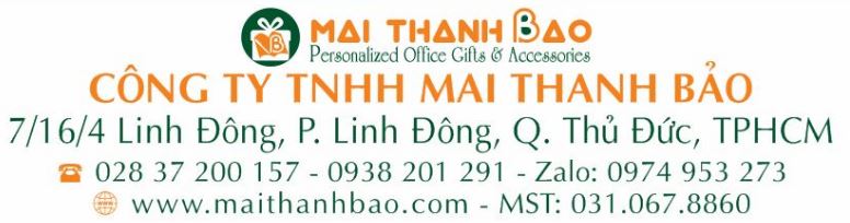 Địa chỉ công ty tnhh Mai Thanh Bảo sản xuất cung cấp quà tặng hội nghị hội thảo khách hàng giá rẻ uy tín