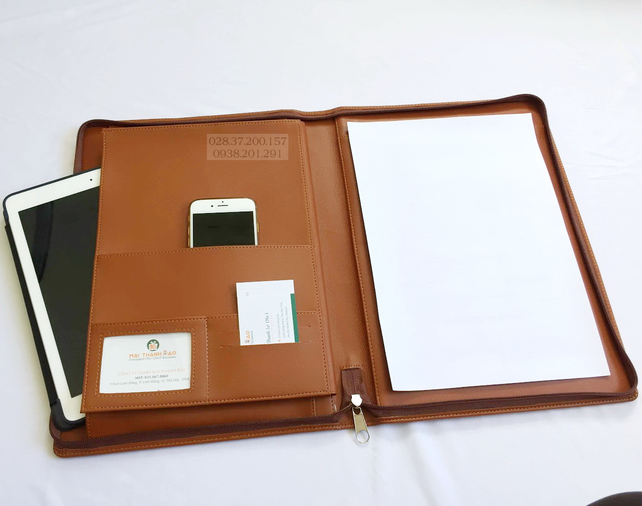 Bìa hồ sơ da đẹp sang xịn có dây kéo khóa simili cao cấp đựng tài liệu văn phòng lãnh đạo