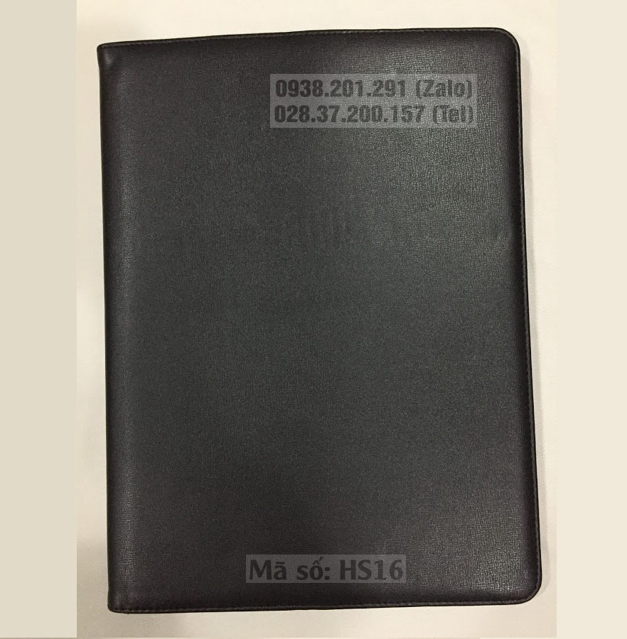 Bìa hồ sơ kẹp tài liệu màu đen kích thước a4 đựng giấy tờ trình ký, hợp đồng in logo công ty