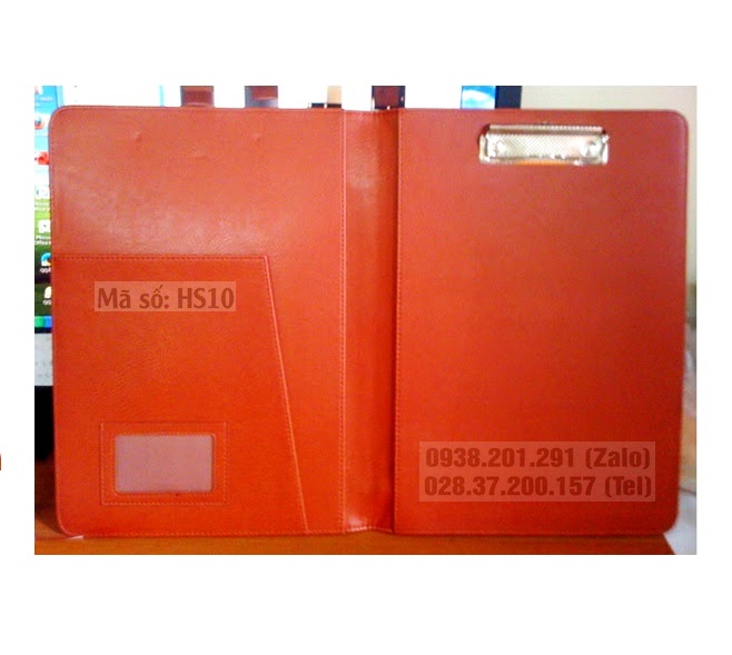 Bìa hồ sơ giả da simili đẹp giá rẻ a4 đựng tài liệu màu cam đỏ 
