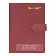Sổ bìa da trung cấp màu đỏ 6AS-2G